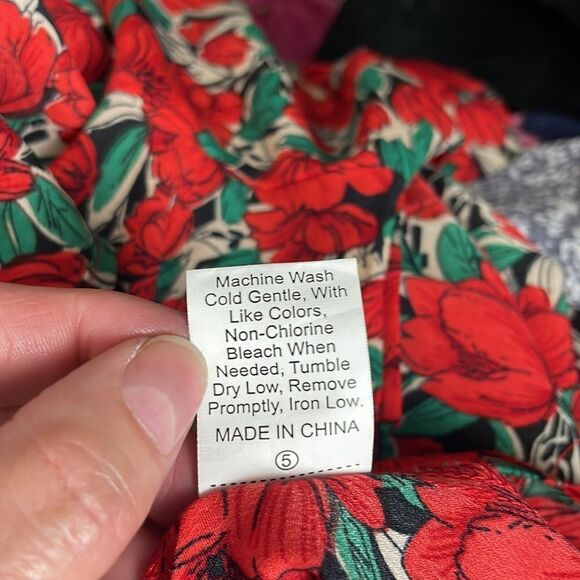 SHEIN Curve 3XL Tulip Printed Hi-Lo Babydoll Top - Picture 12 of 16